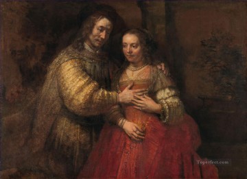 レンブラント・ファン・レイン Painting - ユダヤ人の花嫁 レンブラント